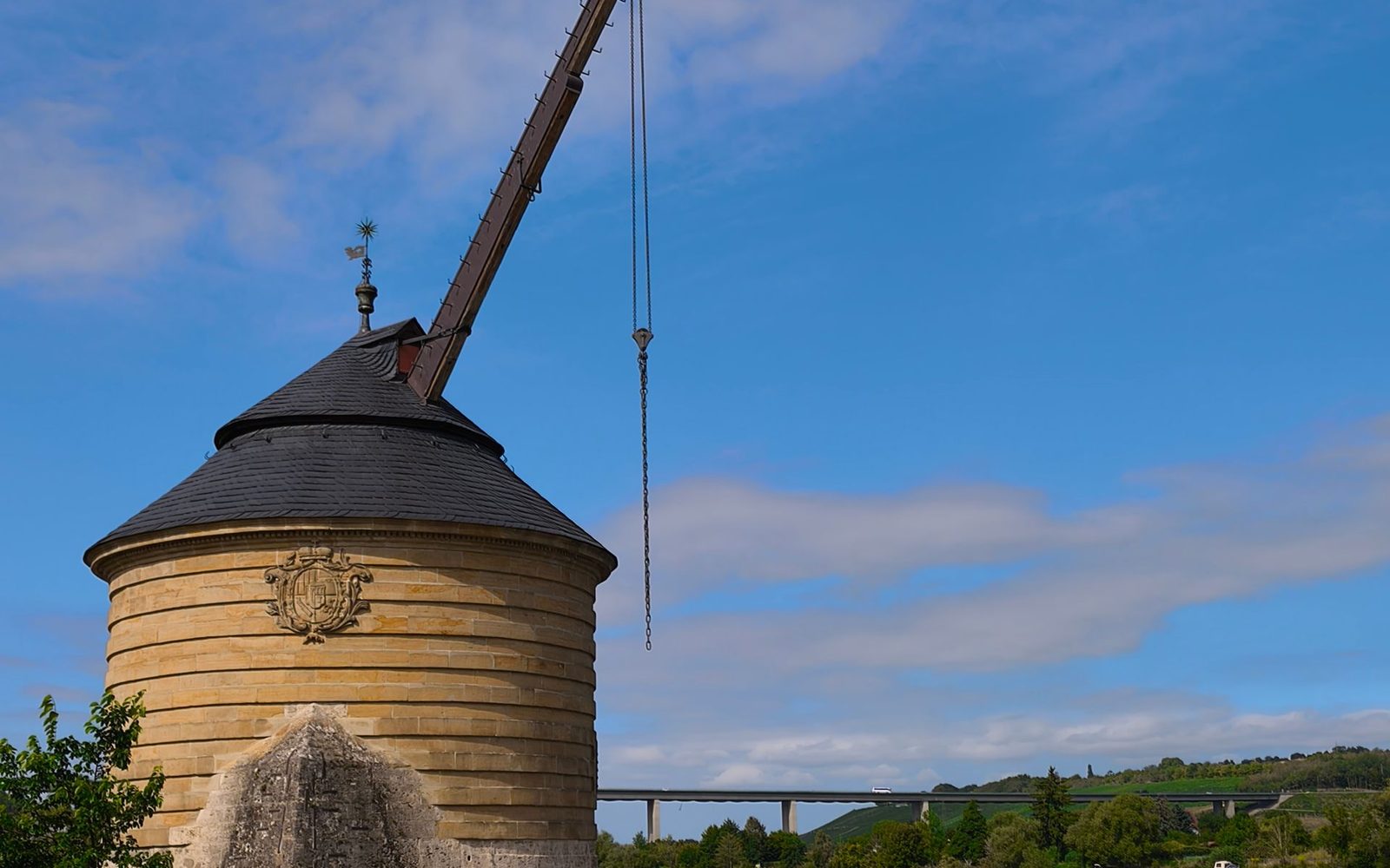 Der historische Moselkran in Traben-Trarbach